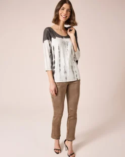 Shirt mit Mandala-Druck und Spitze