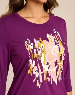 Shirt mit Neon Leo Print