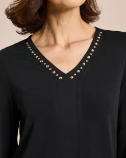 Shirt mit Nietenbesatz
