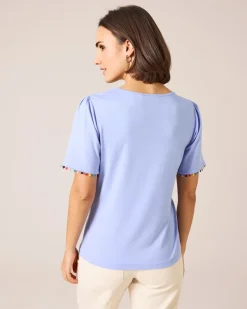 Shirt mit Pompom-Details