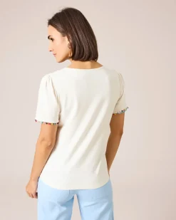 Shirt mit Pompom-Details
