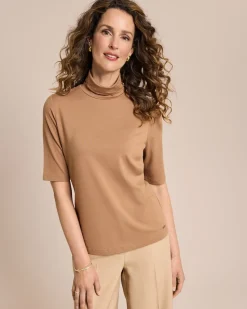 Shirt mit Rollkragen halbarm