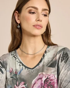Shirt mit Rosen-Animal-Druck