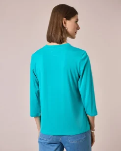 Shirt mit Satin-Kontraststreifen