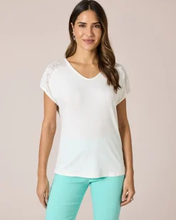Shirt mit Schulterdekor