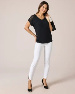 Shirt mit Schulterdekor