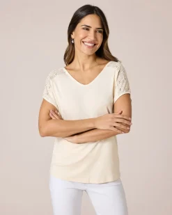 Shirt mit Schulterdekor
