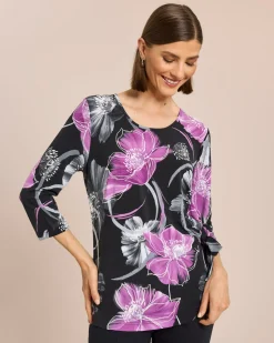 Shirt mit seitlicher Schleife