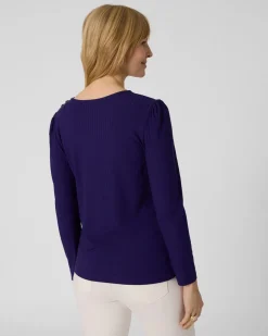 Shirt mit Silberknöpfen