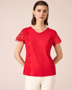 Shirt mit Spitze