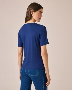 Shirt mit Spitzenbesatz