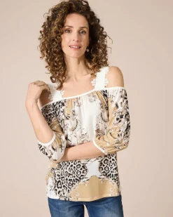 Shirt mit Spitzenträgern