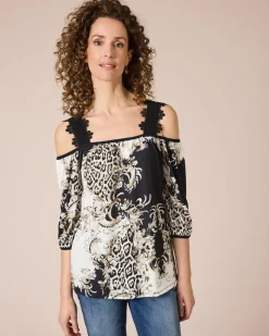 Shirt mit Spitzenträgern
