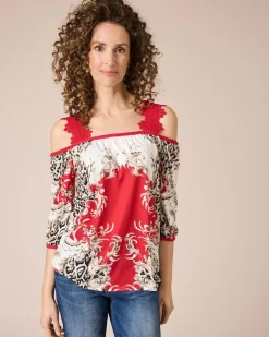 Shirt mit Spitzenträgern