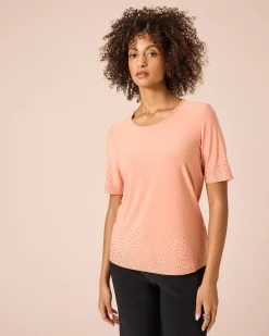 Shirt mit Strasssteinen