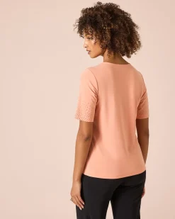 Shirt mit Strasssteinen