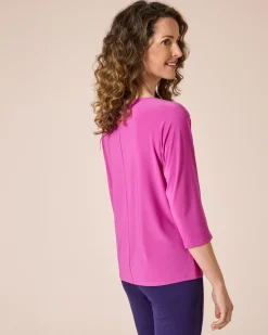 Shirt mit U-Boot Ausschnitt