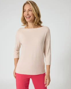 Shirt mit U-Boot-Ausschnitt