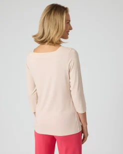 Shirt mit U-Boot-Ausschnitt
