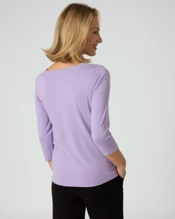 Shirt mit U-Boot-Ausschnitt