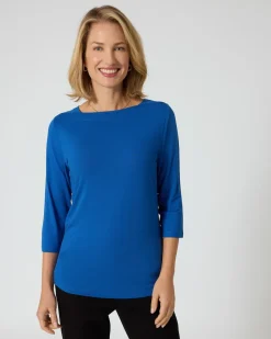 Shirt mit U-Boot-Ausschnitt