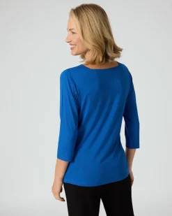 Shirt mit U-Boot-Ausschnitt