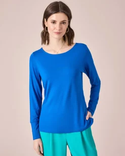 Shirt mit U-Boot-Ausschnitt