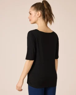 Shirt mit U-Boot-Ausschnitt