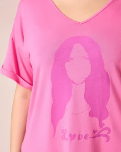 Shirt mit V-Ausschnitt