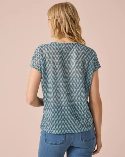 Shirt mit Zig-Zag-Muster