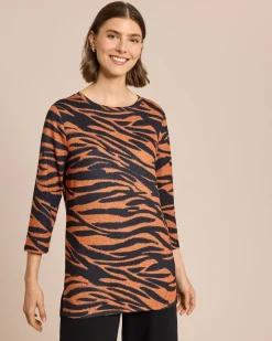 Shirt Strick-Optik Animal
