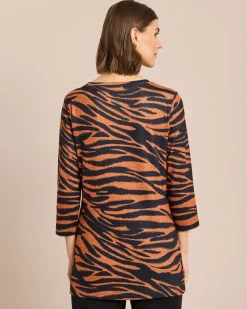 Shirt Strick-Optik Animal