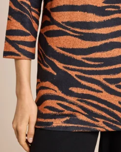 Shirt Strick-Optik Animal