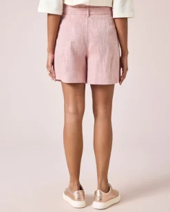 Shorts mit Leinen-Anteil