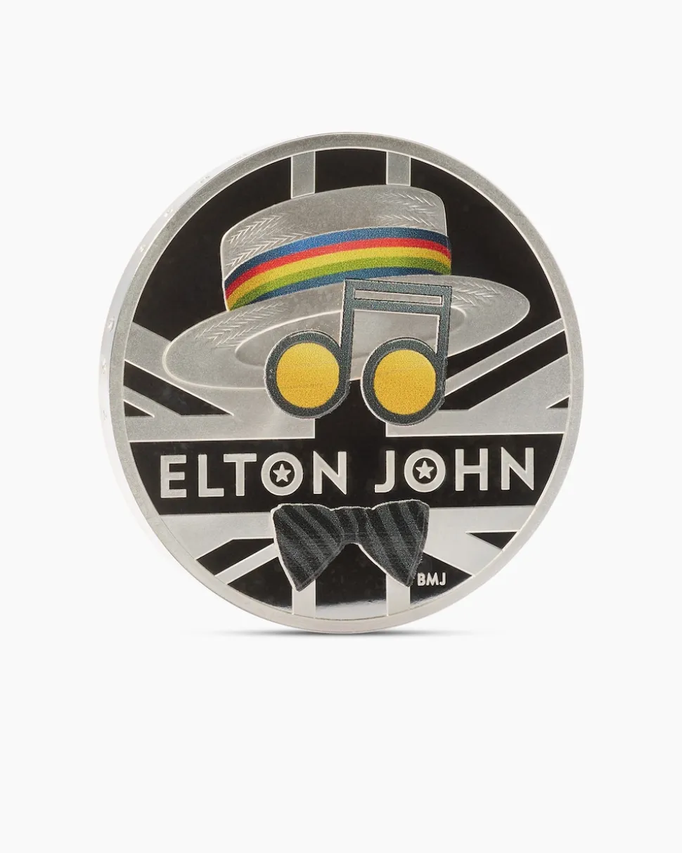 Silbermünze Elton John 2020