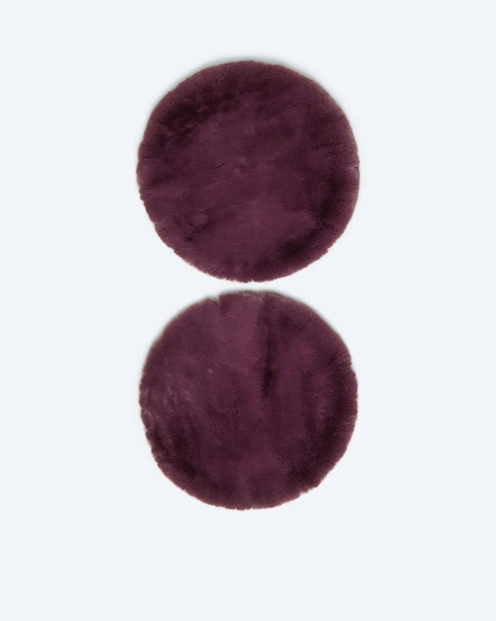 Sitzauflage "Britt" in Kaninchenfell-Optik, 2er Set