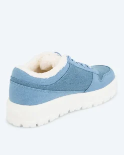 Sneaker mit Fellimitat
