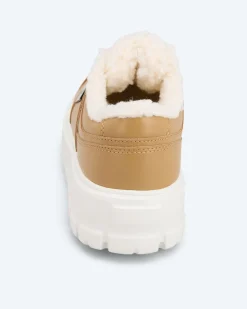 Sneaker mit Fellimitat
