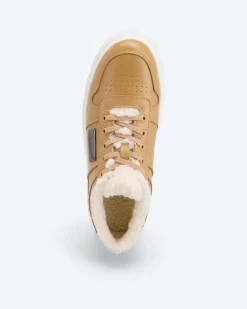 Sneaker mit Fellimitat