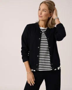 Soft Sweat Jacke mit Druckknöpfen