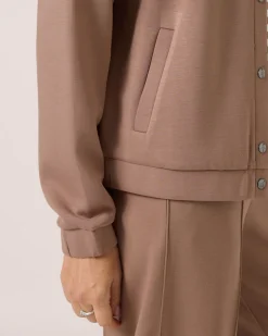 Soft Sweat Jacke mit Druckknöpfen