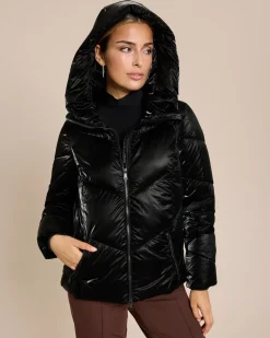Steppjacke in Metalloptik