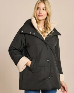 Steppjacke mit Doppelkragen