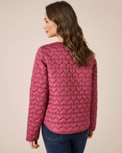 Steppjacke mit Herzen