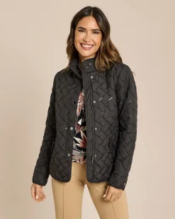 Steppjacke mit Paillettenapplikation