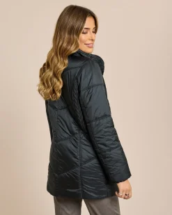 Steppjacke mit voluminösem Stehkragen
