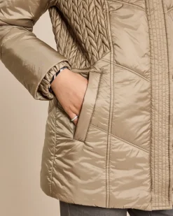 Steppjacke mit voluminösem Stehkragen