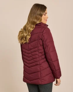 Steppjacke mit Webpelz-Kapuze