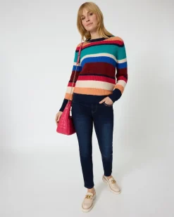 Streifenpullover im Multicolor-Look