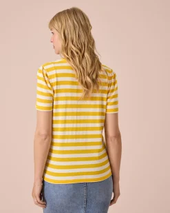 Streifenshirt mit Struktur